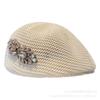 Spring and summer new fashion heavy industry rhinestone cap women's outdoor versatile light luxury handmade full of diamonds thin newsboy hat