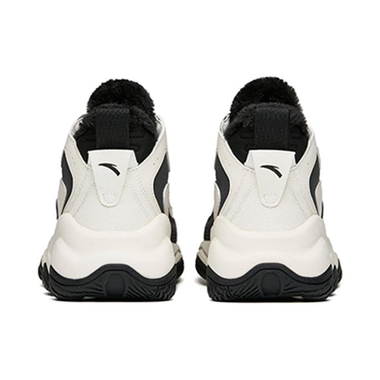 New Anta Life Collection Cushioned Anti Slip Wear Resistant Lightweight Warm Mid Top Casual Shoes Men's White Black Gray 912148990-2