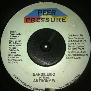 

7inch Record ANTHONY B - Bandilerio NONE Peer Pressure Jamaica Reggae, Ska & Dub Used