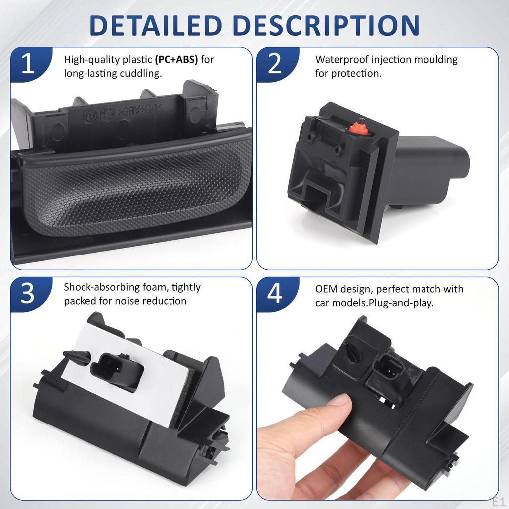 Tailgate Handle Release Switch, Boot Trunk Push Button for Citroen C3 C4 Car