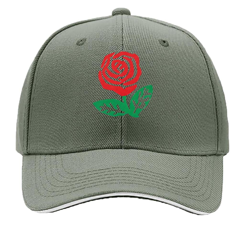 Green Leaf Rose Baseball Cap Breathable Adjustable Hat for Couples Lightweight YK Style Couple Ha Sandwich Baseball Cap