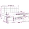 Box Spring Bed with Mattress Dark Brown 200x200 cm Fabric