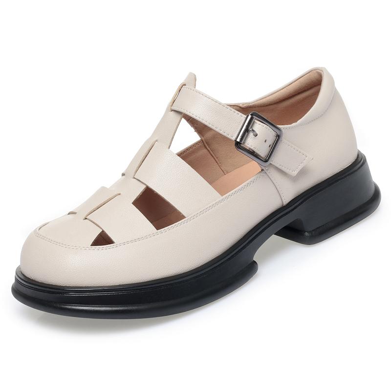 Римские сандалии женские весенние женские сандалии из натуральной кожи ажурные женские сандалии-гладиаторы на платформе 35 4198₽