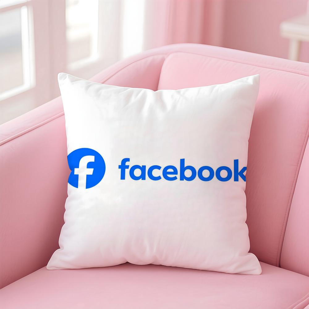 Fashion Logo F-Facebook Anime Cushion Cover Comfortable Double Sided Pillow Cover For Car Sofa Bedroom & More