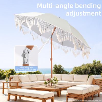 Seaside Tassel Beach & Patio Sunshade Umbrella for Pool & Terrace
