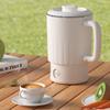 Portable Electric Kettle White 600ml Stainless Steel Interior Insulated Hot Water Kettle for Tea Coffee