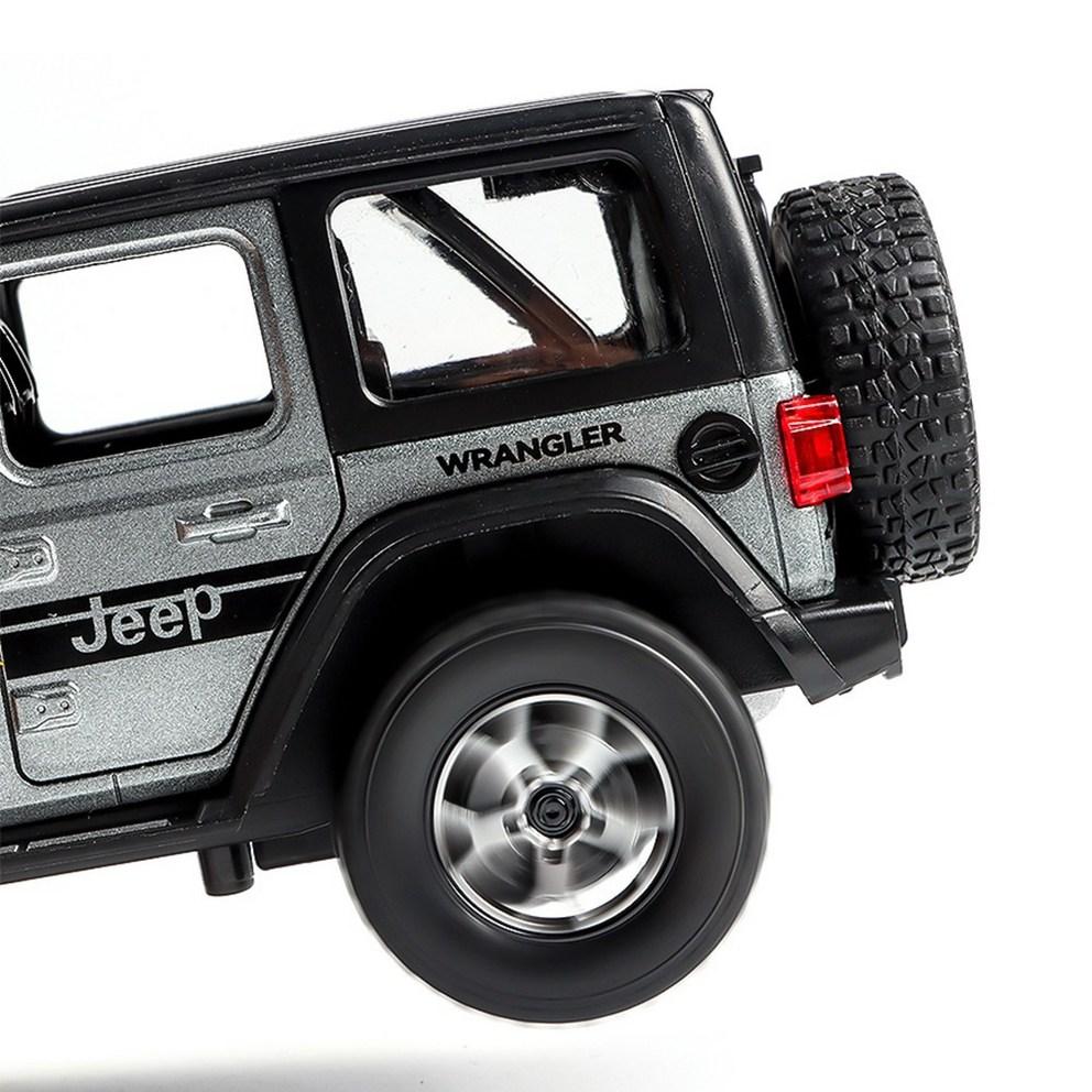 Jeep Wrangler Rubicon 1:22 Schaal Die-cast Metaallegering Pull-back Auto Model, Zwart