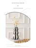 Vase Céramique Minimaliste Nordique à Rayures - Ornement Peint à la Main pour Arrangements Floraux Créatifs dans Décoration d'Intérieur Haut de Gamme.