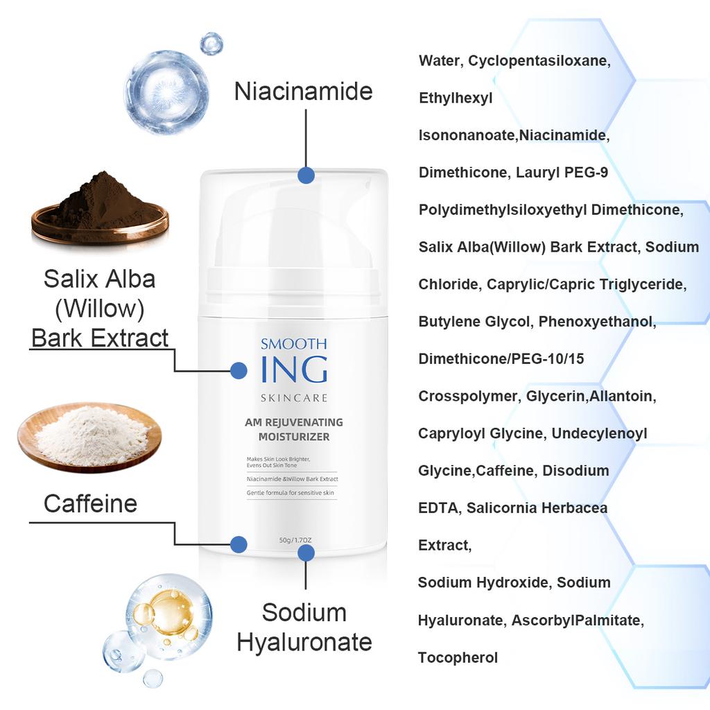 Night Renewal Moisturizer 50G Repairing and Brightening Face Cream Deep Hydration for Damaged and Sensitive Skin Jar Treatment for All Skin Types