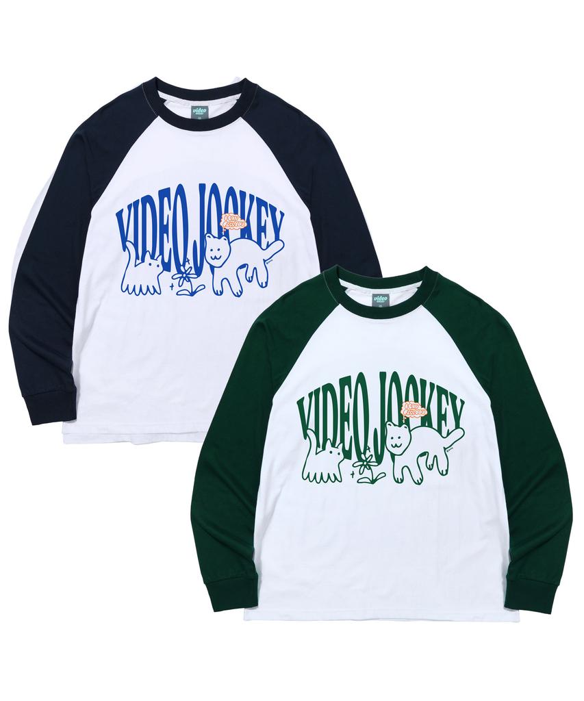 VIDEO JOCKEY Hosiki Making Friends Ls T-Shirt [Green]