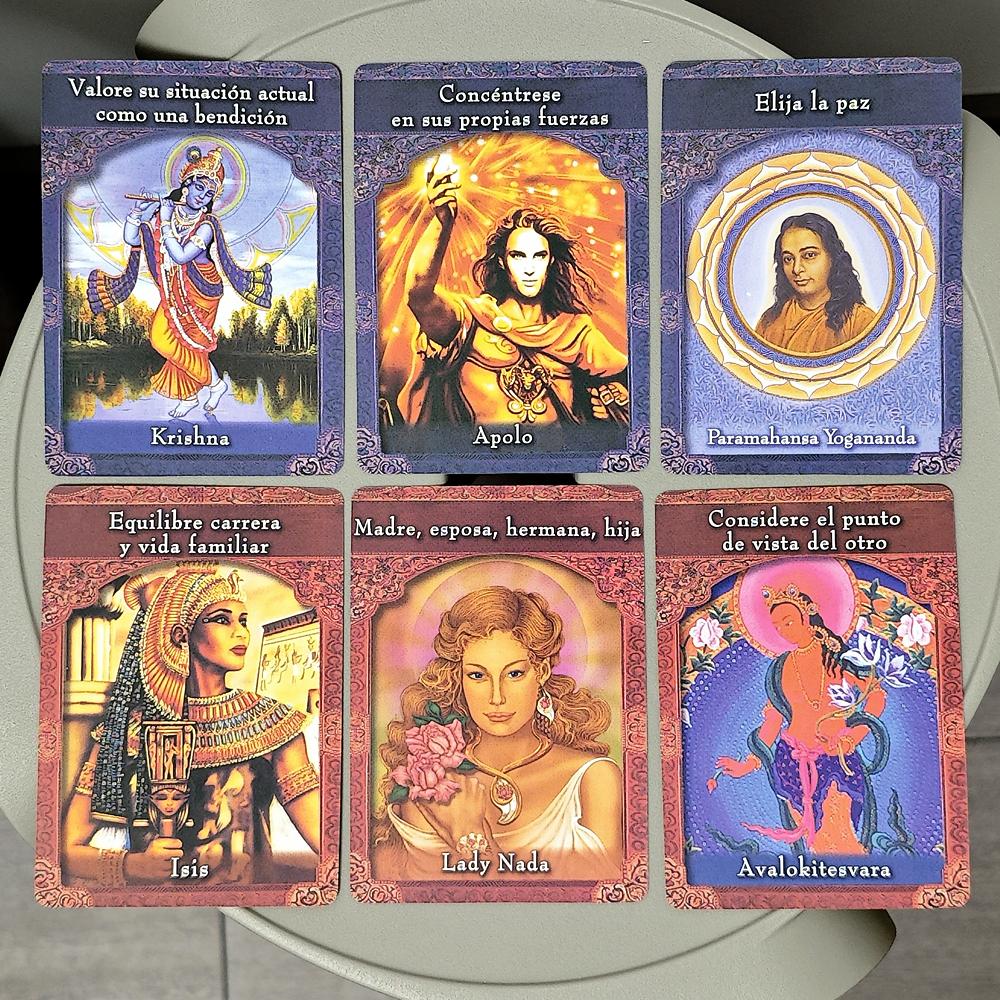 Ascended Master Oracle Deck In Spanish Language 10.4*7.3cm 44 Pcs Oracle Cards
