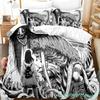 Anime Mieruko-chan The Girl Who Can See Them Bedding Set Boys Girls Twin Queen Size Duvet Cover Pillowcase Bed Kids Adult