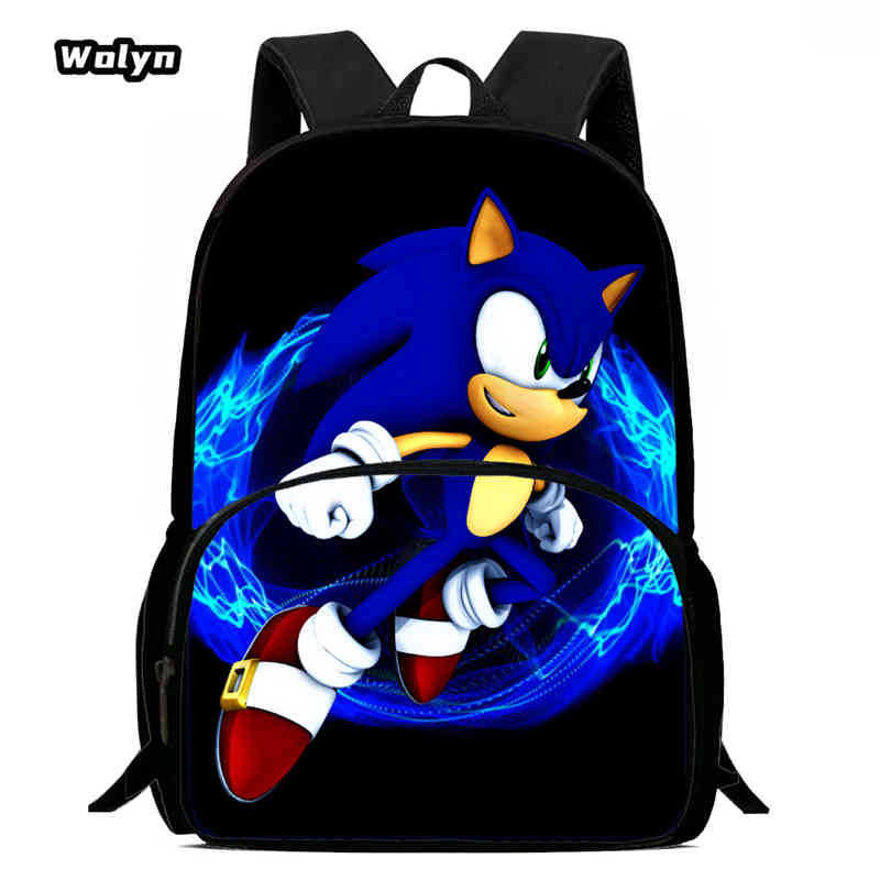 Sonic Schoolbag Large Capacity Multi-Function Spine Protection To Reduce The Burden Of Student Party Essential Comfortable Schoolbag