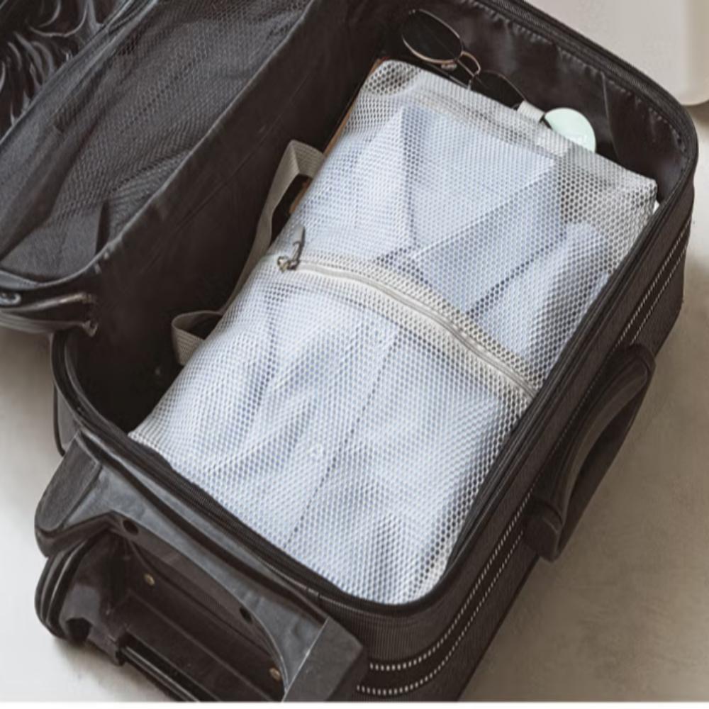 Travel Strap Mesh Pouch L Gray