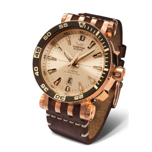 

Vostok-Europe Energia 2 NH35-575B281 Шкіряний Золотисто-Коричневий Пілотський Автоматичний Годинник, 49мм