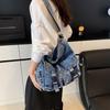 Women's Vintage Commuter Bag Large Capacity Denim Shoulder Bag