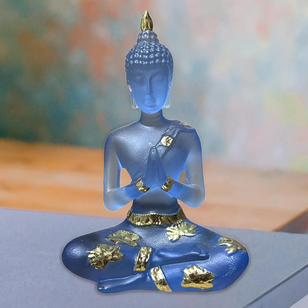 Buddha-Figuren aus Kunstharz, Ornament, thailändische Buddha-Statue, Tempeldekoration, Buddha-Statuen, Nachahmung von Wohnzimmer-Glasdekorationen