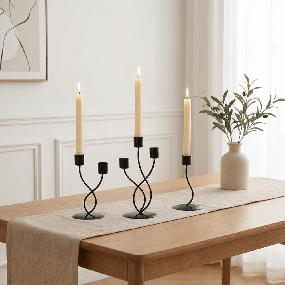 European Style High Footed Candlestick 2/3 Heads Iron Candles Stand Candle Holder  Home Room Decor