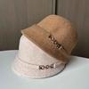 Bucket Hat Season Knitted Hat Warm Woolen Basin Hat Ladies French Bucket Hat