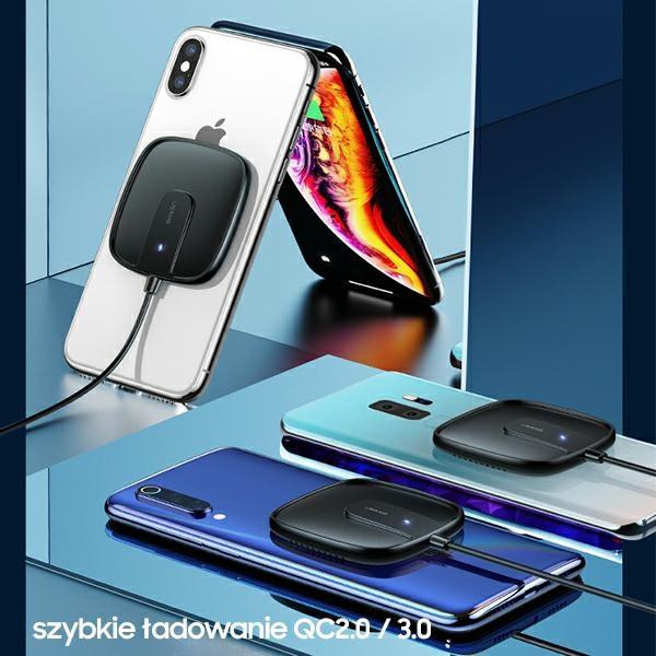 Usams Ład. Indukcyjna Us-Cd159 Magneticw1 15W Extra-Thin Iphone 12 Series Czarny/Black Cd159Dz01