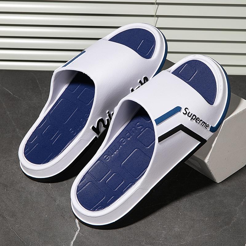 Summer men's slippers fashion trend outer wear one-word indoor non-slip sandals men's home shoes