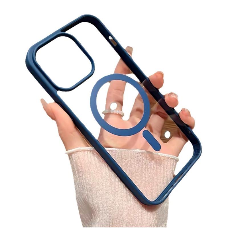 Applicable To IPhone 16 Acrylic Transparent Magnetic Phone Case Apple 15promax Simple Anti Fall Protection Case 14