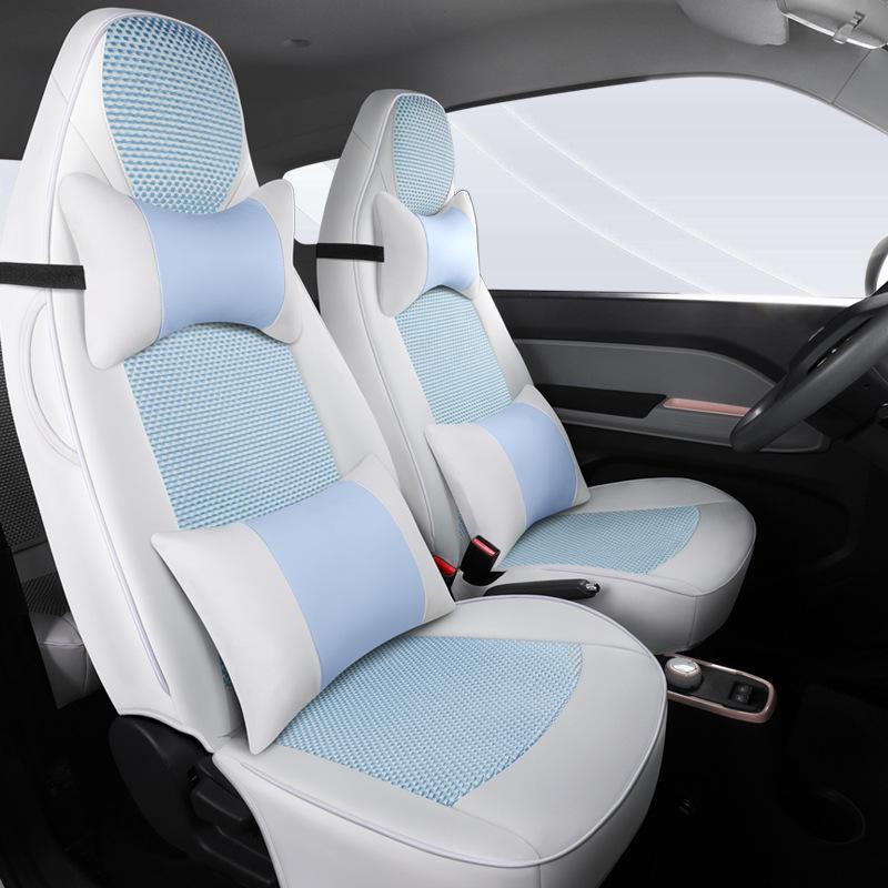 QQ Ice Silk Car Seat Cushion - Cute Cartoon Full Surround Seat Cover for Chery New Energy Sports Version