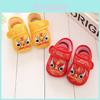 Tiger Head Baby Shoes With Silk Upper For Toddler Learning And Antislip Grip