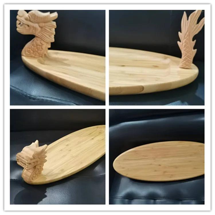 Creative sushi boat, sashimi dragon boat platter, seafood platter, container, bamboo wood sushi tableware, sashimi, bamboo boat