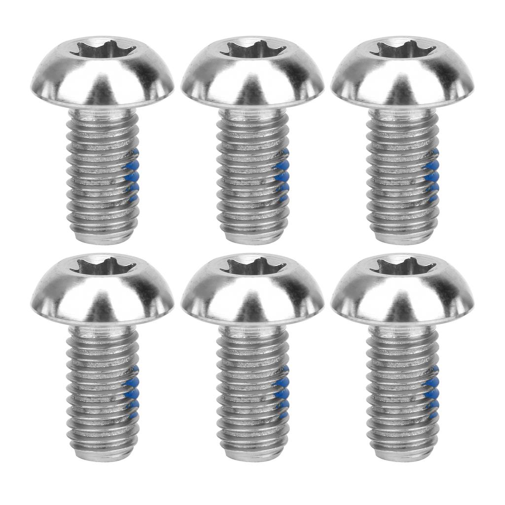 6Stück/Box M5x10mm Titanlegierung Schrauben Fahrrad Fahrrad Bremsscheibe Rotor T25 Schrauben SchraubenSilber