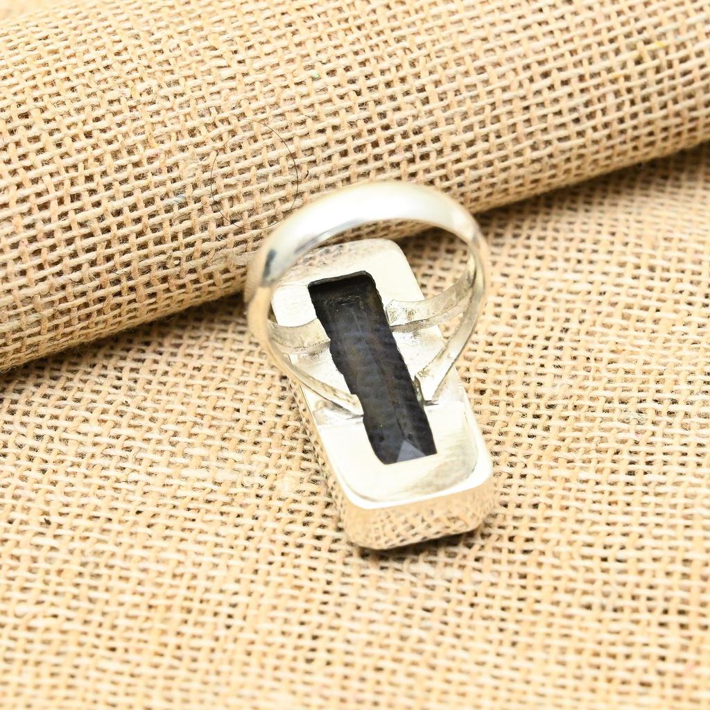 Attraktiver Iolith Edelstein Handarbeit 925 Sterling Silber Schmuck Ring für Sie
