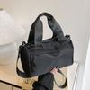 Solid Color Nylon Shoulder Bag Zipper Small Square Bag Casual Canvas Crossbody Bag  Girls/boys