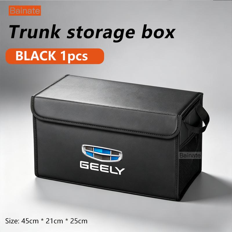Car Trunk Storage Box, For GEELY GX2 GC2 GC6 Ck BINYUE BOYUE Emgrand EMGRAND PU Pickup, Leather Stowing Tidying Bag Accessories