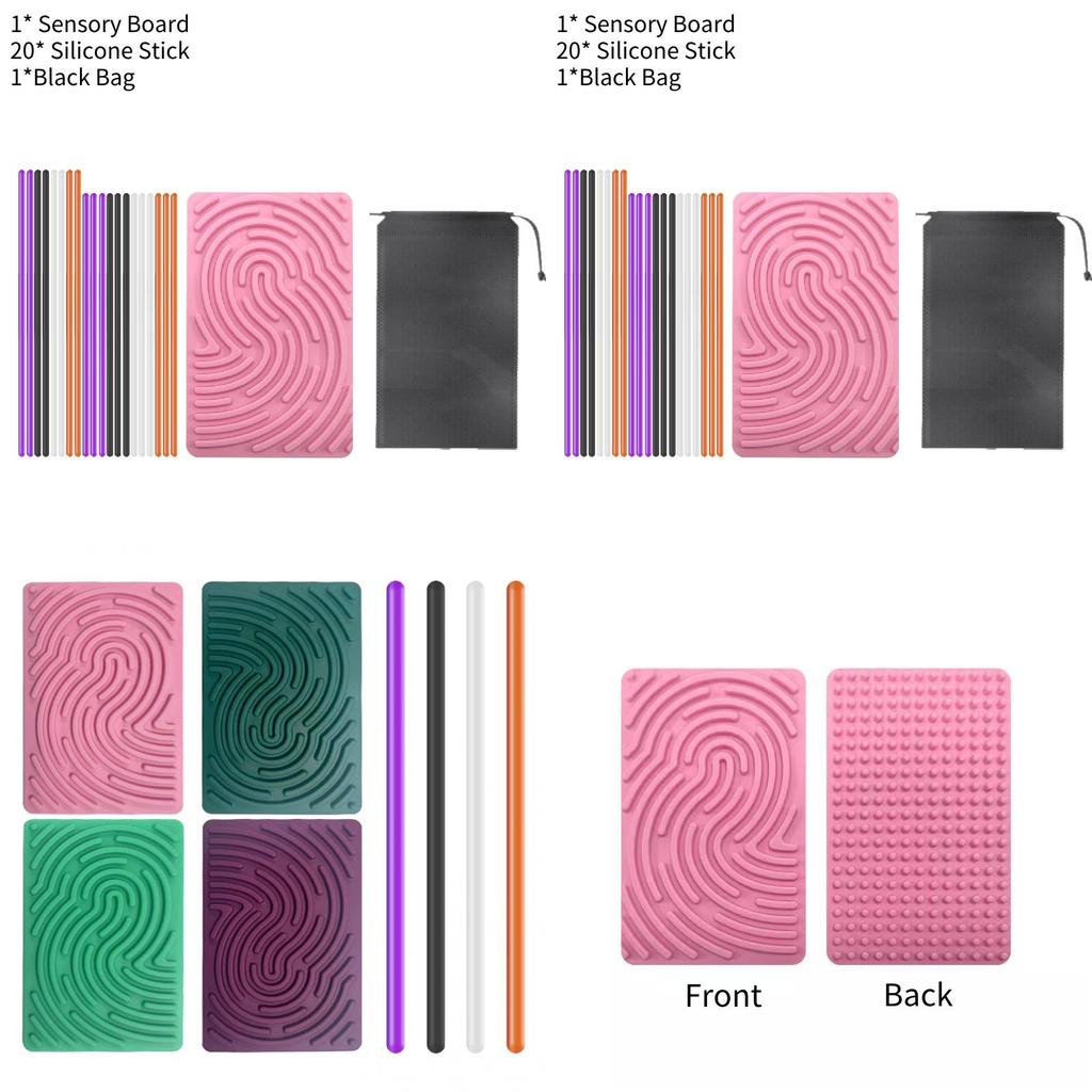 Sensorisches Aktivitätsbrett für Kinder aus lebensmittelechtem Silikonmaterial in mehreren Farben