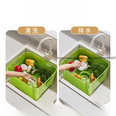 Large Capacity Kitchen Sink Drain Basket Home Colander for Washing Vegetables Fruits Rice Dish Chopstick Strainer