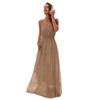 Europe, America 2026 Summer New Simple High Waist and Thin Casual Beach Vacation Suspender Dress