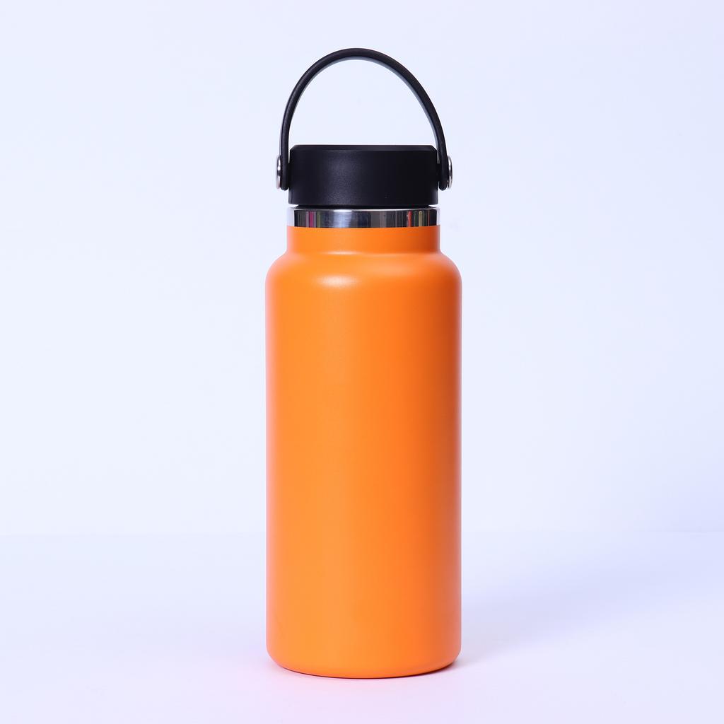 1PCS 32oz Stainless Steel Vacuum Insulated Water Bottle Portable Durable Leak-Proof for Outdoor Sports Carry Gym Cup with Handle