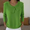 Korean Style Retro Slimming Knit Lapel Sweater