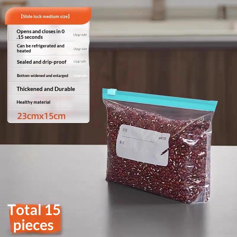Reusable Thick Food Storage Bags Antibacterial Leakproof Microwave Safe For Kitchen Fridge Food Storage A1