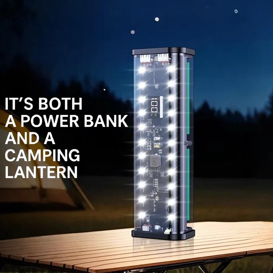 22.5W 6*18650 Carcasă Power Bank Carcasă Transparentă Încărcare Rapidă Suporturi Carcase Detașabile Cutie de Depozitare Baterii Fără Baterie