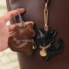 Pu Leather Cat Keychain Cute Animal Keyring Women Bag Charm Handbag Hanging Pendant Decoration Girl Gifts