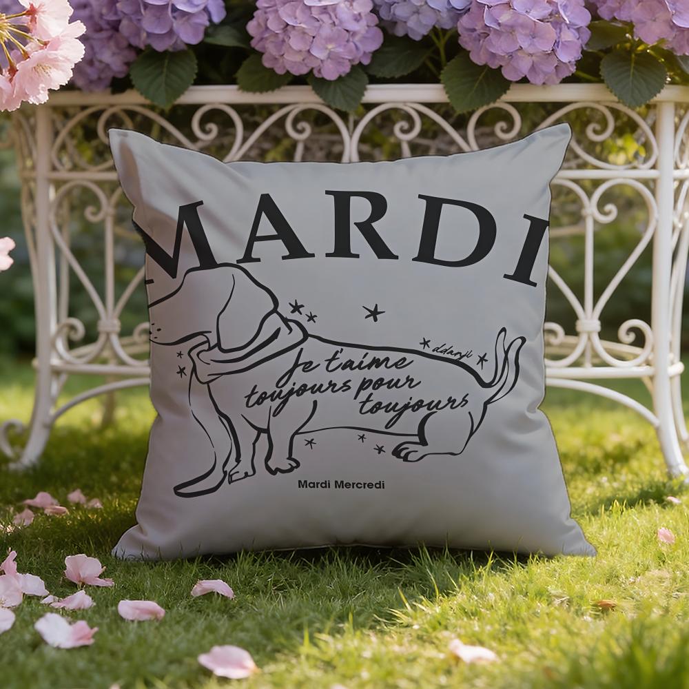 M-MardiS M-Mercredi Cushion Cover Home & Car Dual-Scene Pillow Cover: Reversible for Premium Comfort