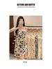 Summer V-Neck Nightdress with Chest Pads - Sexy Bubble Cotton Spaghetti Strap Style: Loose Fit Homewear for Women