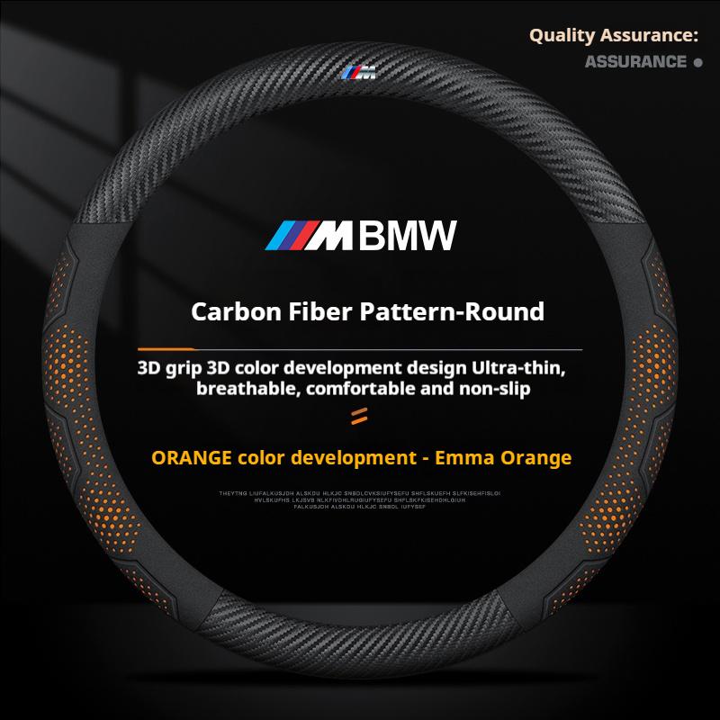 Car NEW Carbon Fiber Suede Steering Wheel Cover For BMW M X1 X3 X4 X5 X6 X7 M3 M4 M5 E46 E39 E60 E90 E91 E36 E87 F10 F20 F30