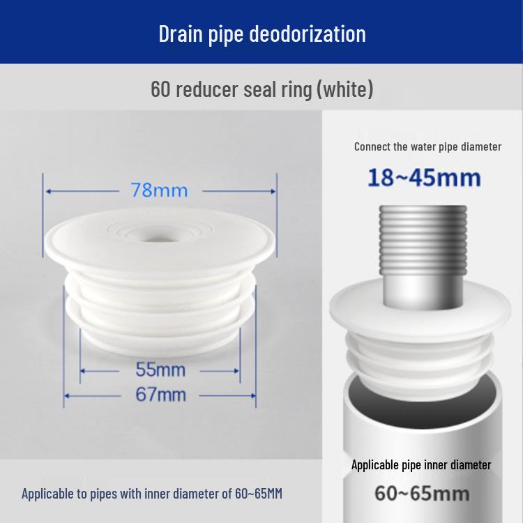 Silicone Deodorant Seal for Kitchen and Washing Machine Drain Pipes