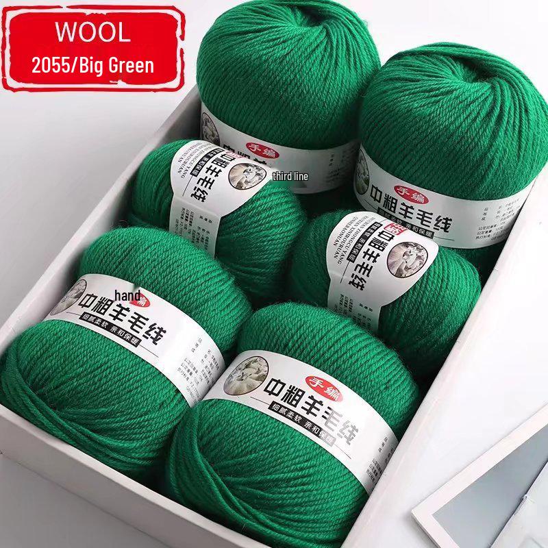 Silk Wool Acrylic Blend Medium Thickness Yarn, 4-Strand, for Hand Knitting Sweaters and Jackets