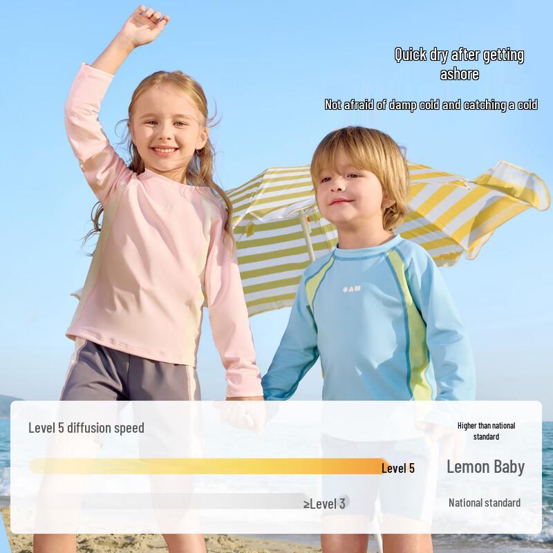 Lemonkid Kids Long Sleeve UV Protection Two-Piece Swimsuit