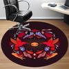 1pc Hummingbird Flowers Office Round Area Rug, Indoor Mat Suitable For Office, Under Office Chairs Bedroom Living Room Home Decor, Room Deco