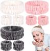 Håndledsvaskebånd Mikrofiber Håndledsvask Håndklædebånd Håndledsbånd Hårelastikker til Vask af Ansigt Absorberende Håndledssvedbånd til Kvinder Hovedbånd