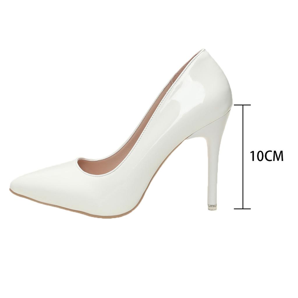 Fashion Women's Sexy High Heel Shoes 2025 Classic Fashion Party Plus Size Pointed Toe Single Shoes Patent Leather Dress High Heel Shoes